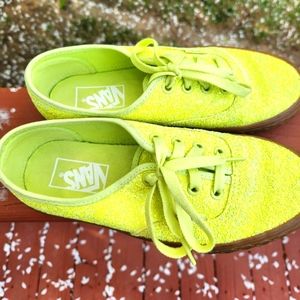 - - - Vans Ice Cream Sparkle Glitter Neon Green/Yellow shoes